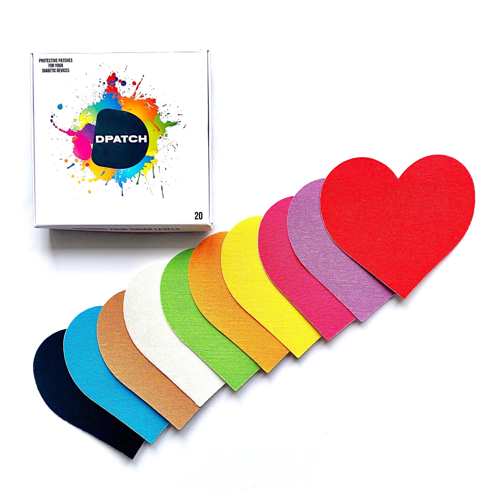 D Patch - PERSONALIZZA IL TUO PACK - Patch Dexcom G6 CGM a forma di cuore [materiale cotone]