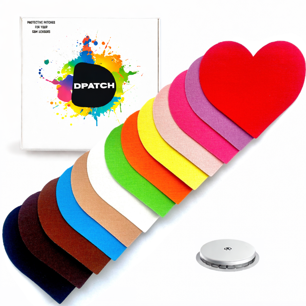 Patch sensore a forma di cuore in cotone impermeabile Freestyle Libre 2 scegli i tuoi colori